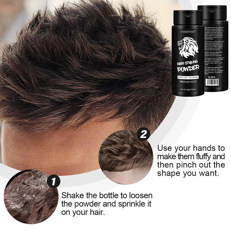 Volumizing Hair Powder for Men and Women, Oil Matte Styling Shaping Powder, No Washing Required